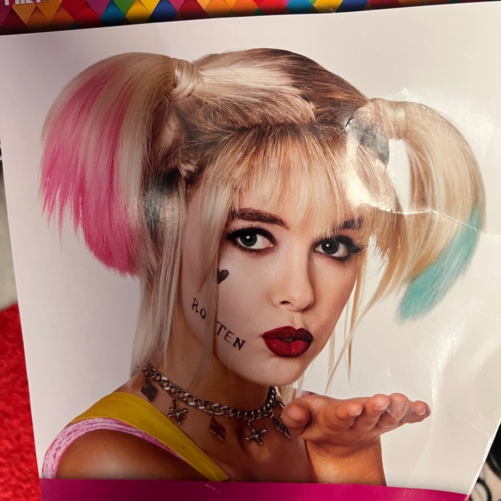 Spirit Halloween Harley Quinn Birds of Prey Wig